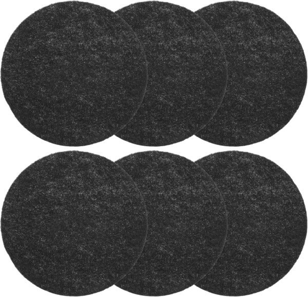 6 Pack Charcoal Filters for Kitchen Compost Bin 6.3 Inch Compost Filters for Countertop Bin Compost Bin Filters Activated Charcoal Replacement Filters for Kitchen Home Bucket Refill Round