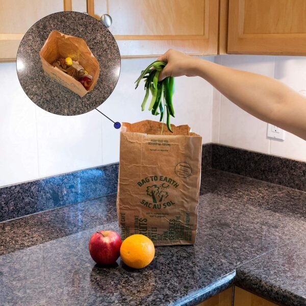 -Kitchen Food Waste Bag, Set of 2 - Compostable, Leak-Resistant, 3.0 Gallons, 60 Count - Image 3