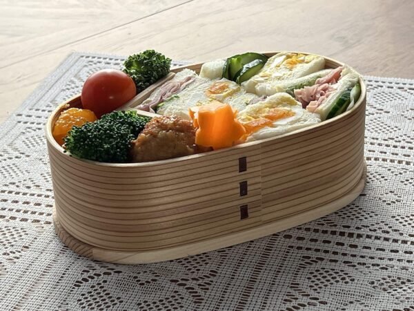 Castle Enterprise Natural Wood Absorbs Moisture and Eat Delicious, White Wood, Handmade, Bendowappa Bento Box, Natural - Image 5