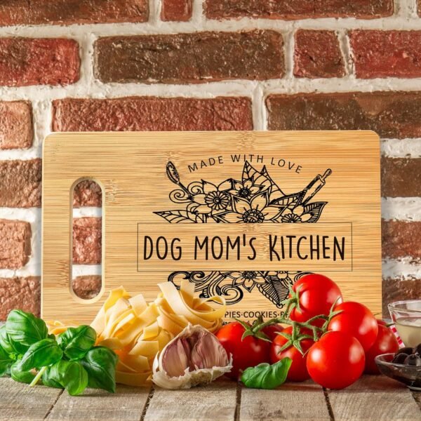 Dog Mom Gifts Cutting Board, Dog Mom Gifts for Women Bamboo Cutting Board, Dog Lover Gifts Decorative Cutting Board Kitchen Decor, Mothers Day Birthday Gifts for Dog Lovers Mom Women - Image 5