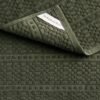 KitchenAid® Evergreen Design Series Heavyweight Textured Oversized Kitchen Towels 3-Pack Set, Absorbent 100% Cotton, Dual-Purpose, Deep Forest Green, 18"x28" - Image 5