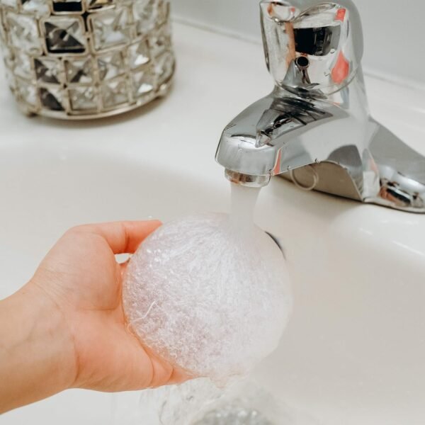 Gentle Exfoliating Facial Sponge, Dye Free, Fragrance Free, for Dry, Normal, Sensitive, Combination, and Oily Skin, Biodegradable All Natural Korean Skincare - Image 4