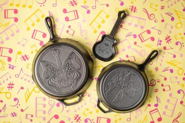 Lodge 10.25 Inch Dolly Parton Pre-Seasoned Cast Iron Stamped Skillet - Signature Teardrop Handle - Use in the Oven, on the Stove, on the Grill, or Over a Campfire, Black - Image 10
