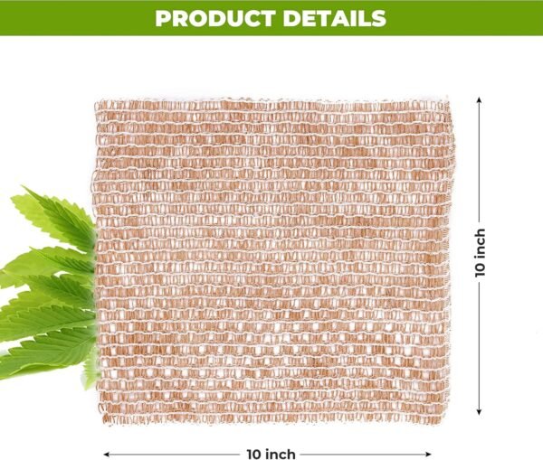 rE: Hemp Scrubber for Dishes and Bath, Eco-Friendly, 100% Hemp Fiber, Biodegradable, No Odor, Unbleached, Plastic Free, Zero Waste (3Pk) - Image 2