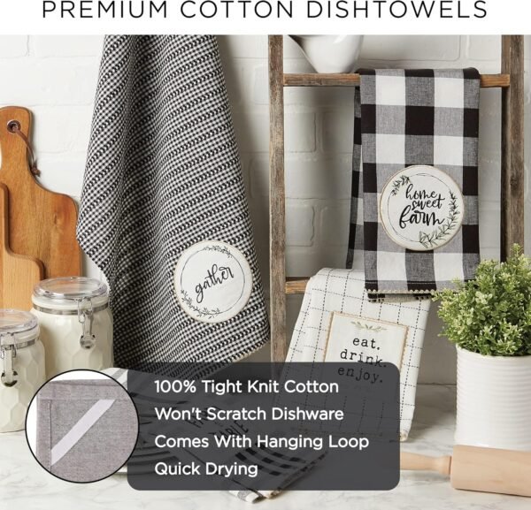 DII Decorative Cotton Kitchen Dish Towel Set, 18x28, Pop Fizz Sip, 4 Piece - Image 7