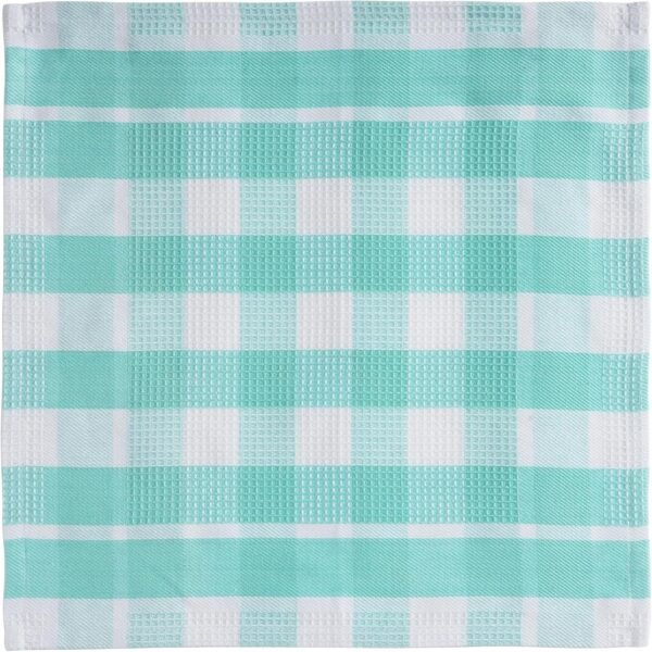 LANE LINEN Premium Cotton Kitchen Dish Towels - 6 Pack Dish Towels for Kitchen Drying, Soft Absorbent Dish Cloth, Multi Purpose Cleaning Cloths, 12"x12", Reusable Kitchen Rags - Aqua - Image 3