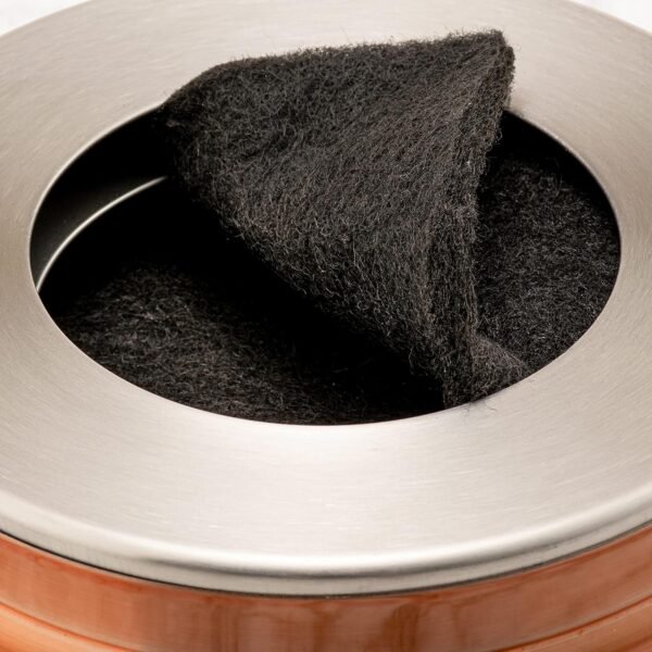 RED FACTOR Premium Compost Bin for Kitchen Countertop - Stainless Steel Food Waste Bucket with Innovative Dual Filter Technology - Includes Spare Filters (Matt Copper, 1.3 Gallon) - Image 7