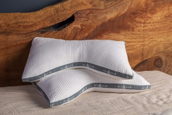 Eli & Elm | Best Ergonomic Side Sleeper Pillow for Neck Pain. Supportive Cooling Latex Fill with Luxury Breathable Cover. U-Shape Contoured Design. Queen Size Bed Pillow. (Pillow & Pillow Case) - Image 5