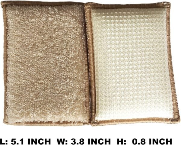 Natural Bamboo Sponges Kitchen Cleaning Sponges Dish Sponges Reusable Dish Washing Sponges Super Absorbent 6 Packs - Image 2