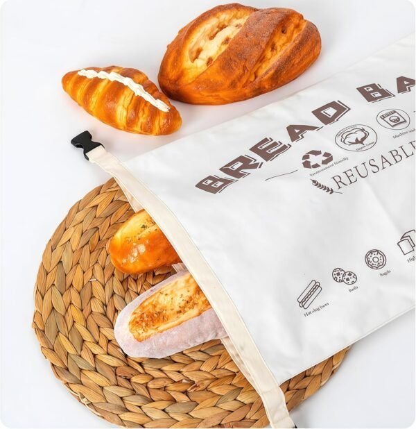 Homemade Sourdough Bread Bags: Reusable, Eco-Friendly Beeswax Bread Storage Containers for Fresh Loaves 2-Pack - Image 9
