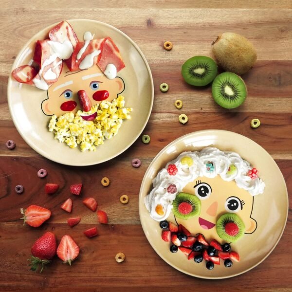 XIBORO BYEM Fun Face Plate For Kids (Plates x 6 (2 Boxes - 3 plates per box)) - Image 2