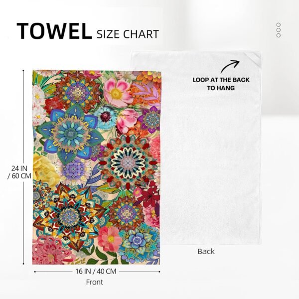 Boho Floral Kitchen Towels Decorative Set of 2, Colorful Flowers Dish Towels for Kitchen,Absorbent Soft Hand Towels Tea Towels Bar Towels for Kitchen Farmhouse Home Decor - Image 2