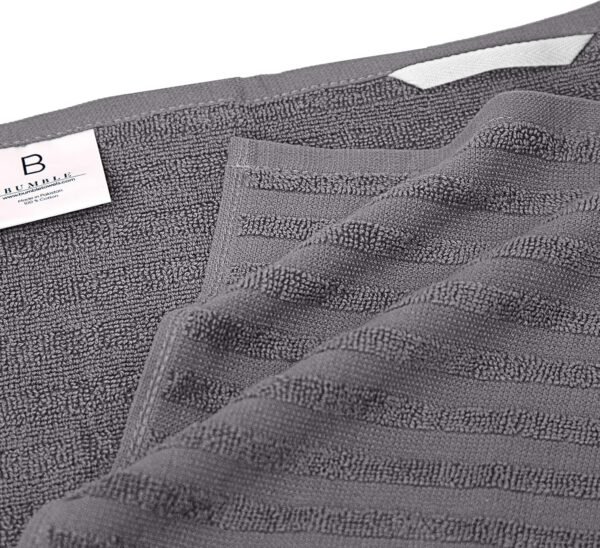 Premium Kitchen,Hand Towels (20”x 28”, 6 Pack) Large Cotton, Dish, Flat & Terry Towel Highly Absorbent Tea Towels Set with Hanging Loop Gray - Image 4