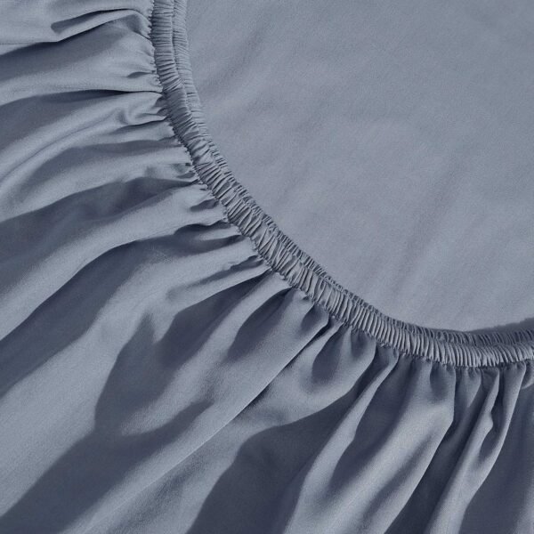 Calvin Klein - Queen Sheets, 100% Organic Cotton Sateen Bedding Set with Deep Pockets, 300-Thread Count Silky Bedding Essentials, Oeko-Tex & GOTS Certified (Organic Earth Dusk Blue, Queen) - Image 3