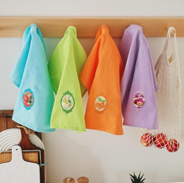 Lavien Home, Decorative Fruits Kitchen Towels for Multi-Purpose Drying Dishes, Modern Home Decor Turkish Cotton Waffle Weave, Housewarming Gift Machine Washable Hand Towels (Set of 4) 16 x 24 inches - Image 3