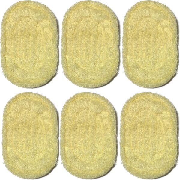 6PCS 100% Natural Exfoliating Loofah Multi-Function Soap Saver Bundle - Shower Scrubber Sponge Bath Brush - Soap Dish Soap Holder Accessory - Soap Mat Filling Piece - Pouch Holder for Shower Bath