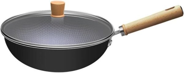 CSCDD Non-stick Iron Pan Stainless Steel Non-stick Frying Pan Gas Stove Household Kitchen Cookware