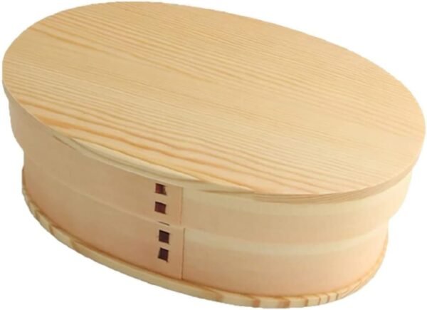 J-kitchens 854971 Magewappa Bento Box, 7.3 x 4.5 x 2.5 inches (18.5 x 11.5 x 6.3 cm), 16.9 fl oz (500 ml), Natural White Type, Model No