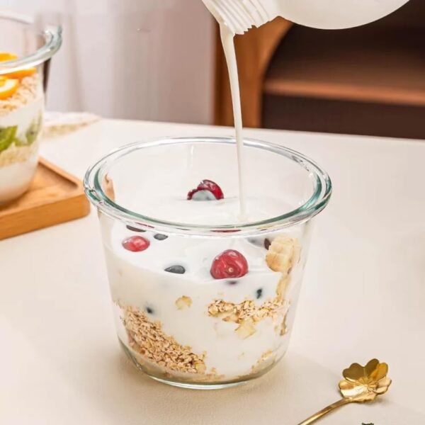 24 Oz Glass Food Storage Container Set, 3 Cup Soup Container with Airtight Lids, Round Glass Meal Prep Containers, Leakproof Glass Soup Storage Container, Microwave & Freezer Safe (4 Pack) - Image 8