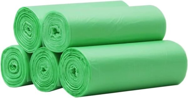 Biodegradable Trash Bags, Small Compostable Garbage Can Liners, Compatible with 8-10L Kitchen Cabinet Door Hanging Waste Bin 2.6 Gallon Green (80 PCS) (Green, S)