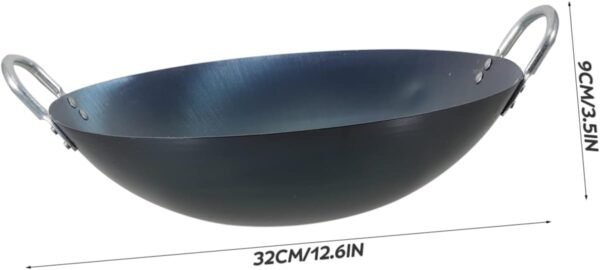 Wok Cookware Accessories Non Stick Fry Pans Grilling Pan Paella Frying Skillet Food Cooking Pan Work Pot Stovetop Pot Non Stick Skillet Chinese Cooking Pot Nonstick Cookware Iron - Image 6