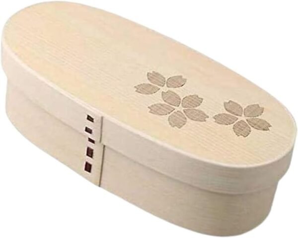 J-kitchens Magewappa Bento Box, 7.1 x 3.2 x 2.2 inches (18 x 8.3 x 5.7 cm), 13.5 fl oz (400 ml), Natural White