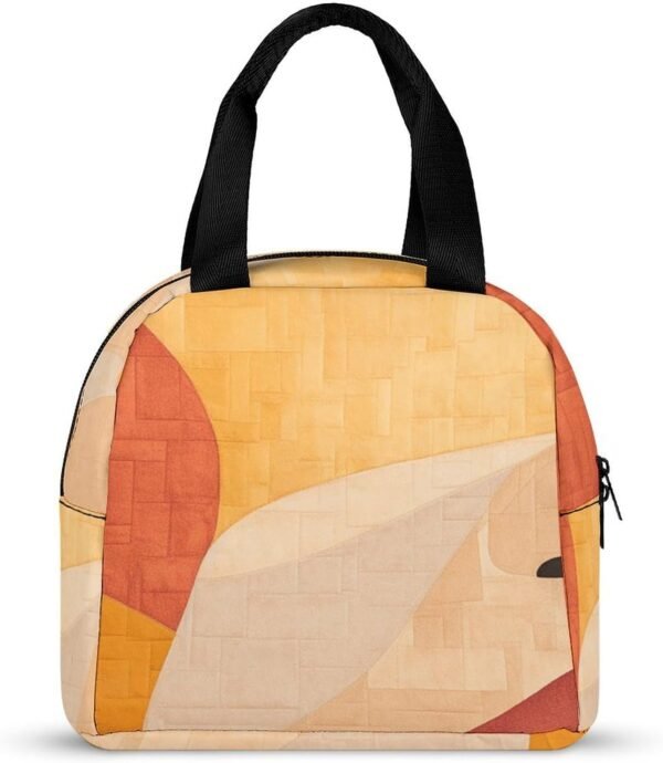 Lunch Bag for Women Men Lunch Box Reusable Retro Natural Pattern Lunch Tote Bag Leakproof Lunch Cooler Bag for Work - Image 4