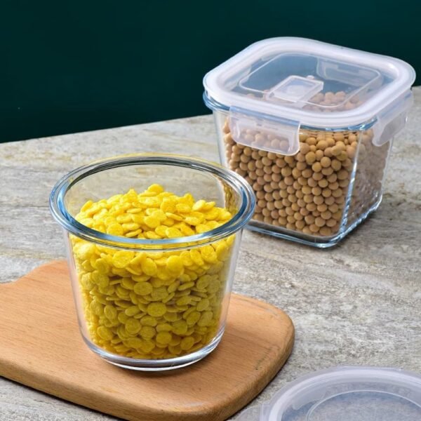 24 Oz Glass Food Storage Container Set, 3 Cup Soup Container with Airtight Lids, Round Glass Meal Prep Containers, Leakproof Glass Soup Storage Container, Microwave & Freezer Safe (4 Pack) - Image 4