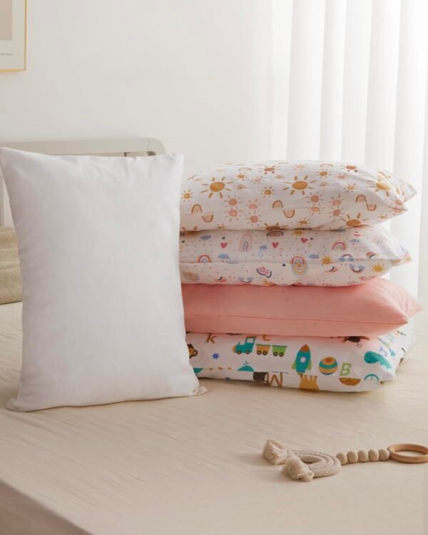 Babebay Toddler Pillow,13X18 Soft Toddler Pillows for Sleeping, Machine Washable Kids Pillow with Cotton Pillowcase, Perfect for Travel (White) - Image 7
