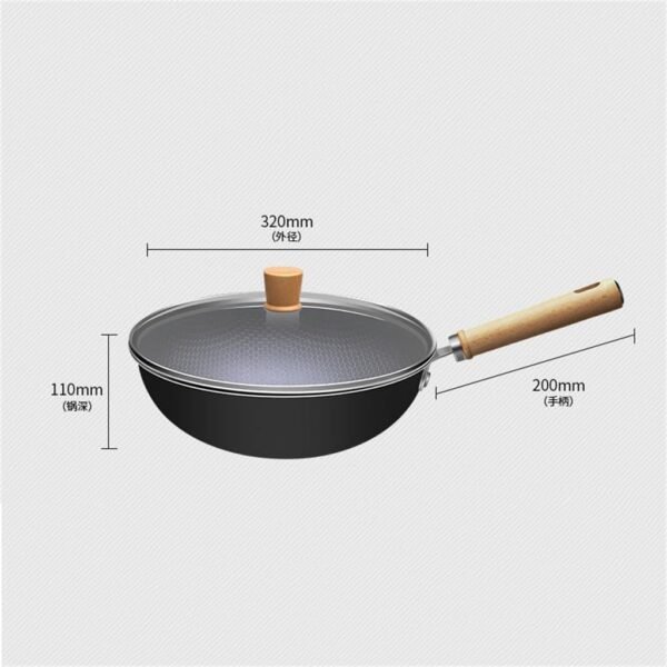 CSCDD Non-stick Iron Pan Stainless Steel Non-stick Frying Pan Gas Stove Household Kitchen Cookware - Image 4