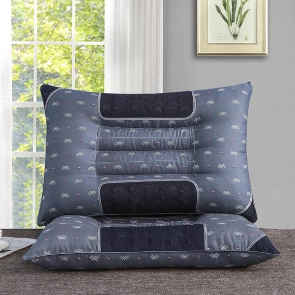 Cassia Magnetic Neck Care Sleeping Health Pillow, Pair of Sleeping Pillows, Blue-white - Image 3