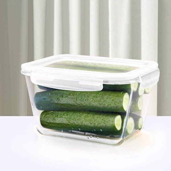 2.33QT /85oz Large Glass Food Storage Container with Airtight Locking Lid for Storing food, Vegetables, Fruits Roasting Turkey Freezer Microwave & Oven Safe Leak Proof - Image 3