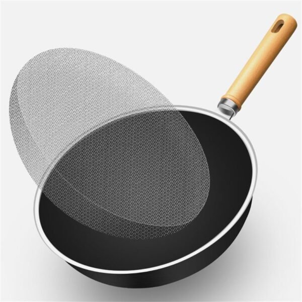 CSCDD Non-stick Iron Pan Stainless Steel Non-stick Frying Pan Gas Stove Household Kitchen Cookware - Image 2