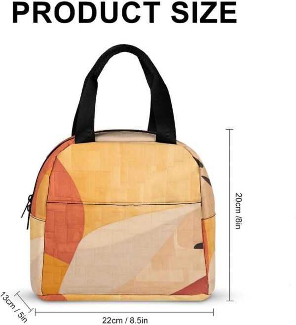 Lunch Bag for Women Men Lunch Box Reusable Retro Natural Pattern Lunch Tote Bag Leakproof Lunch Cooler Bag for Work - Image 2