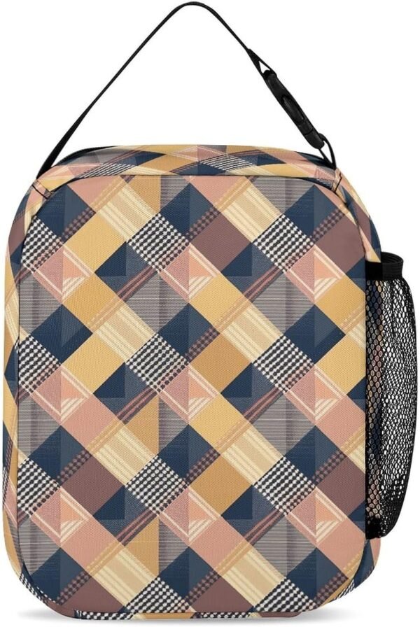 Insulated Lunch Bag Lunch Box for Woman Man Natural Pattern Lunch Tote Bag with Side Pocket Lunchbox - Image 3