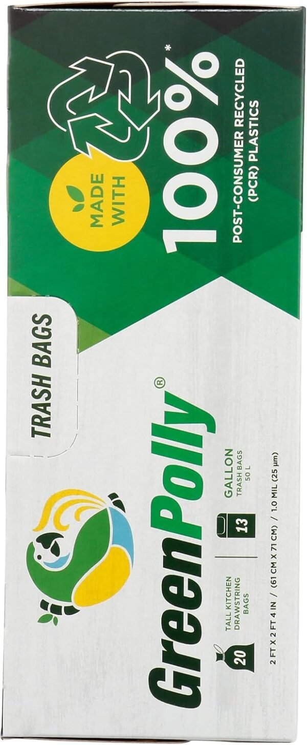 Tall Kitchen Trash Bags 13 Gallon, 20 CT - Image 2