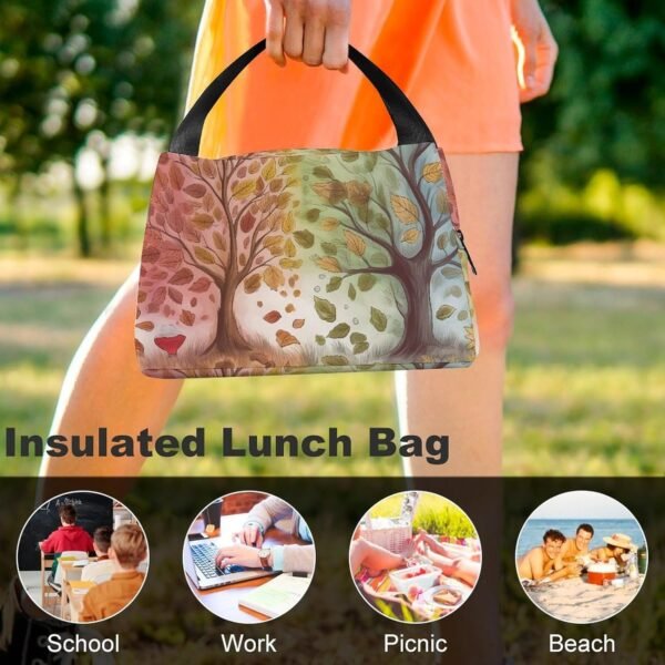 Autumn Naturally Lunch Bag for Women Men Reusable Lunch Tote Bags Insulated Lunch Box Large Capacity Lunchbox Cooler Lunch Container for Work Office Picnic Travel - Image 8