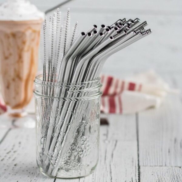 Reusable Metal Straws, 20 Pack 7-inch Short Stainless Steel Drinking Straws, Food-Grade Portable Straw Straws with Carry Case for Party Outdoor Cocktails Travel Kid - Image 7