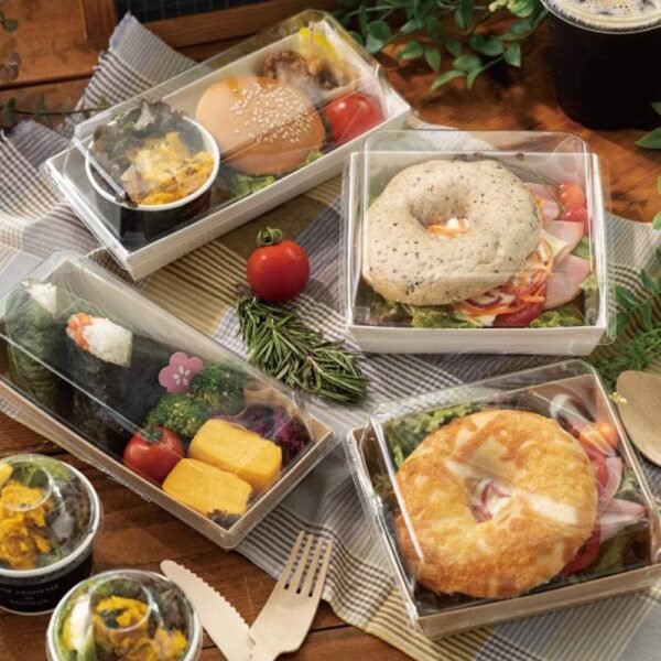 HEADS MK-DEB1 Delivery Box, 5.9 x 2.6 x 5.3 inches (15 x 6.5 x 13.6 cm), Brown, 50 Pieces, Food Compatible, With Lid, Craft Delivery, Take Out, Lunch Box - Image 4