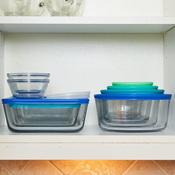 Anchor Hocking Glass Food Storage Containers with SnugFit Lids (20-piece, mixed sizes, glass tempered tough for oven, microwave, fridge, and freezer) - Image 3