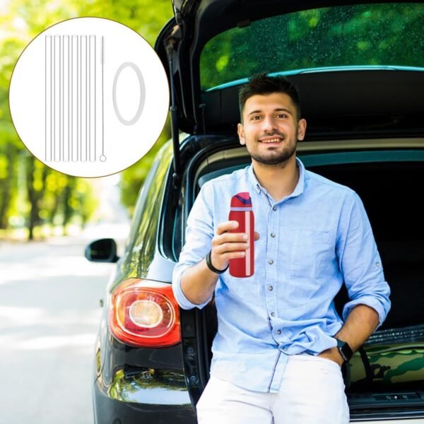 6 Pcs Replacement Straw for Owala FreeSip 24 oz 32 oz, with Seal Stopper, Seal Lid Gaskets and Cleaning Brush for Owala Flip Stainless Steel Water Bottle 14/19/24/32/40oz, Reusable Tumbler Cup Parts - Image 6