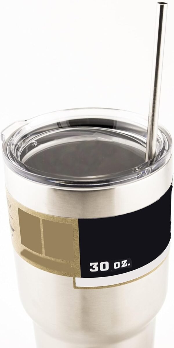 4 LONG Stainless Steel Straws fits 30 oz Yeti Tumbler Rambler Cups - CocoStraw Brand Drinking Straw - Image 2