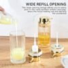 Glass Liquid Soap Dispenser, Refillable Liquid Dispenser with Gold Pump, Hand Soap Dispenser for Bathroom Kitchen, Home Bathroom Decor （Liquid Type/Clear） - Image 5