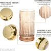 Glass Liquid Soap Dispenser, Refillable Liquid Dispenser with Gold Pump, Hand Soap Dispenser for Bathroom Kitchen, Home Bathroom Decor （Liquid Type/Clear） - Image 2