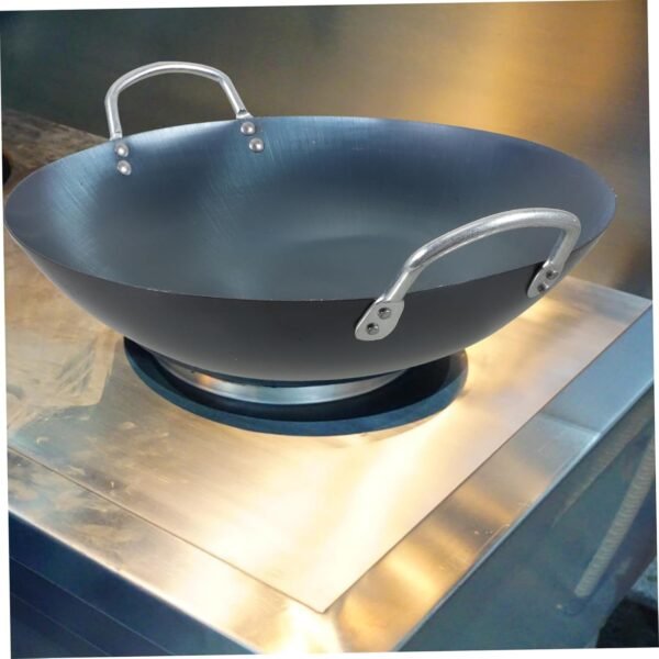 Wok Cookware Accessories Non Stick Fry Pans Grilling Pan Paella Frying Skillet Food Cooking Pan Work Pot Stovetop Pot Non Stick Skillet Chinese Cooking Pot Nonstick Cookware Iron - Image 7