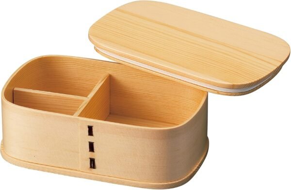 Tatsumiya Wooden Wappa Lunch Box with Seal, Natural Size (W x D x H): Approx. 7.0 x 4.2 x 4.2 inches (17.7 x 10.8 x 10.8 cm), H6 30313