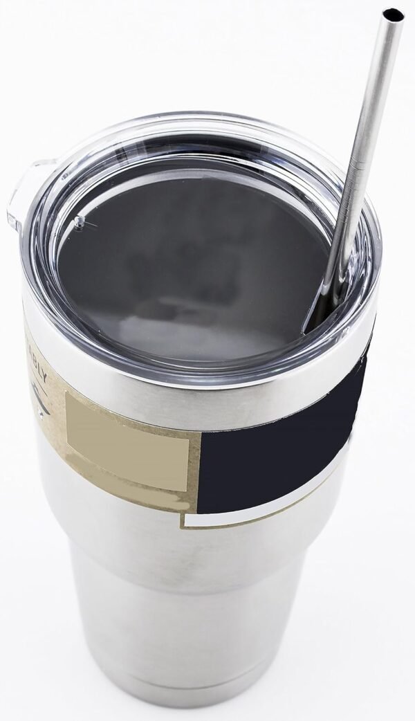 4 LONG Stainless Steel Straws fits 30 oz Yeti Tumbler Rambler Cups - CocoStraw Brand Drinking Straw - Image 3