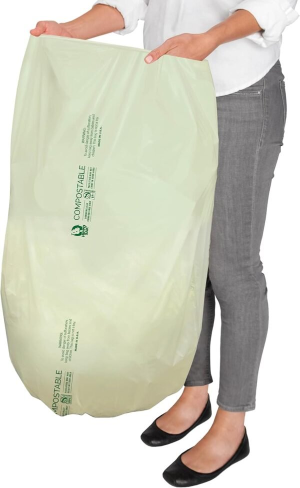 Hippo Sak - 13 Gallon Tall Kitchen Compostable Bags - Reinforced Bottom and Leak Proof Bags (50 Count) - Image 4