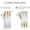 Glass Liquid Soap Dispenser, Refillable Liquid Dispenser with Gold Pump, Hand Soap Dispenser for Bathroom Kitchen, Home Bathroom Decor （Liquid Type/Clear） - Image 8