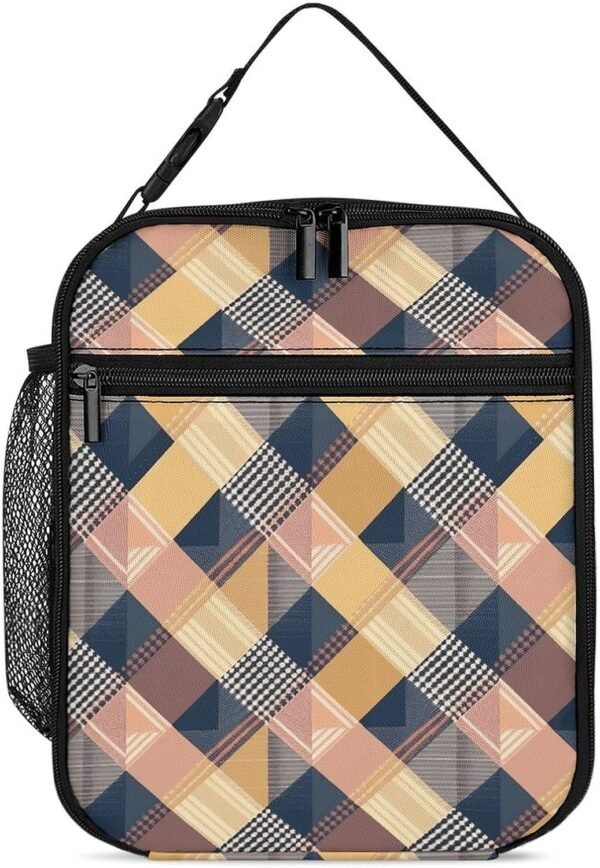 Insulated Lunch Bag Lunch Box for Woman Man Natural Pattern Lunch Tote Bag with Side Pocket Lunchbox